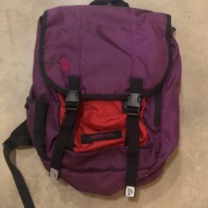Purple and red tim buk 2 backpack